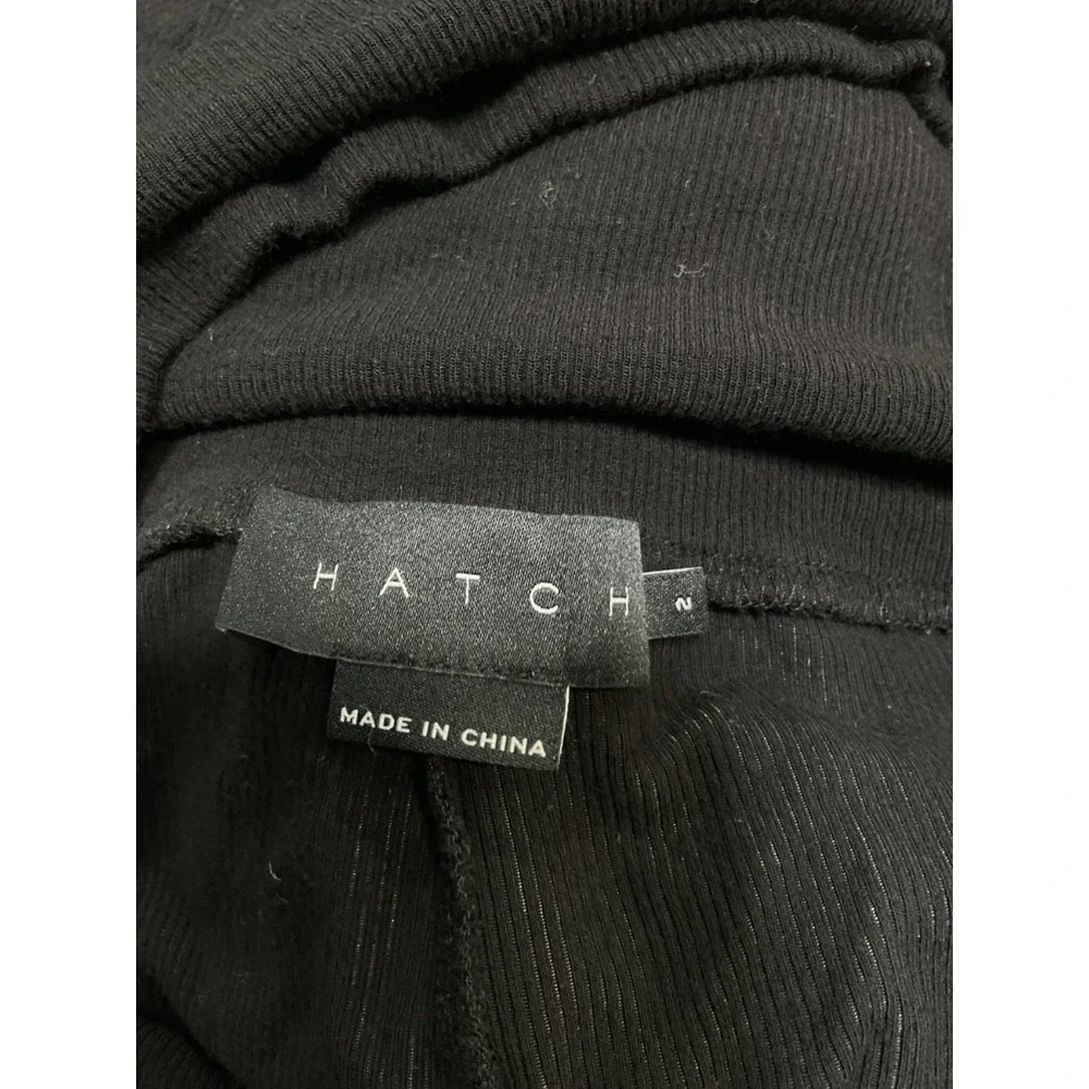 Hatch Ribbed Black Over Under Lounge Pants Size 2 - Picture 4 of 6